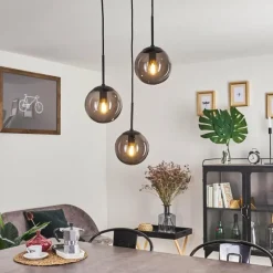 Suspension Mesas Noir, 3 lumières