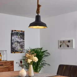 Suspension Midland Brun, Noir, 1 lumière