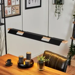 Suspension Milot LED Écru, Noir, 1 lumière