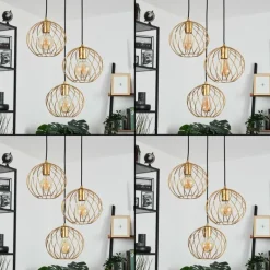 Suspension Miton Noir, 3 lumières