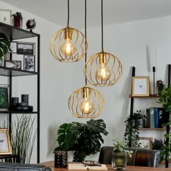 Suspension Miton Noir, 3 lumières