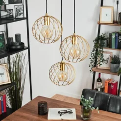 Suspension Miton Noir, 3 lumières