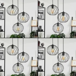 Suspension Miton Noir, 3 lumières