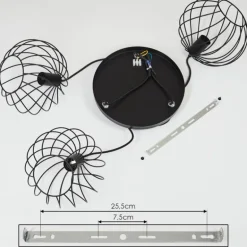 Suspension Miton Noir, 3 lumières