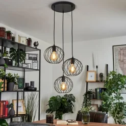 Suspension Miton Noir, 3 lumières