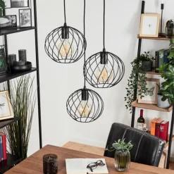 Suspension Miton Noir, 3 lumières