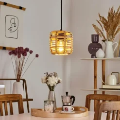 Suspension Mongolei Noir, 1 lumière