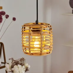 Suspension Mongolei Noir, 1 lumière