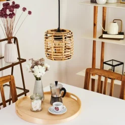 Suspension Mongolei Noir, 1 lumière