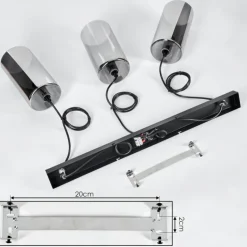 Suspension Monstein Noir, 3 lumières