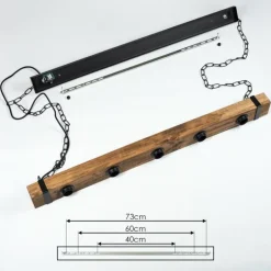 Suspension Montgomery Écru, Noir, 5 lumières