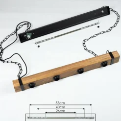 Suspension Montgomery Écru, Noir, 4 lumières