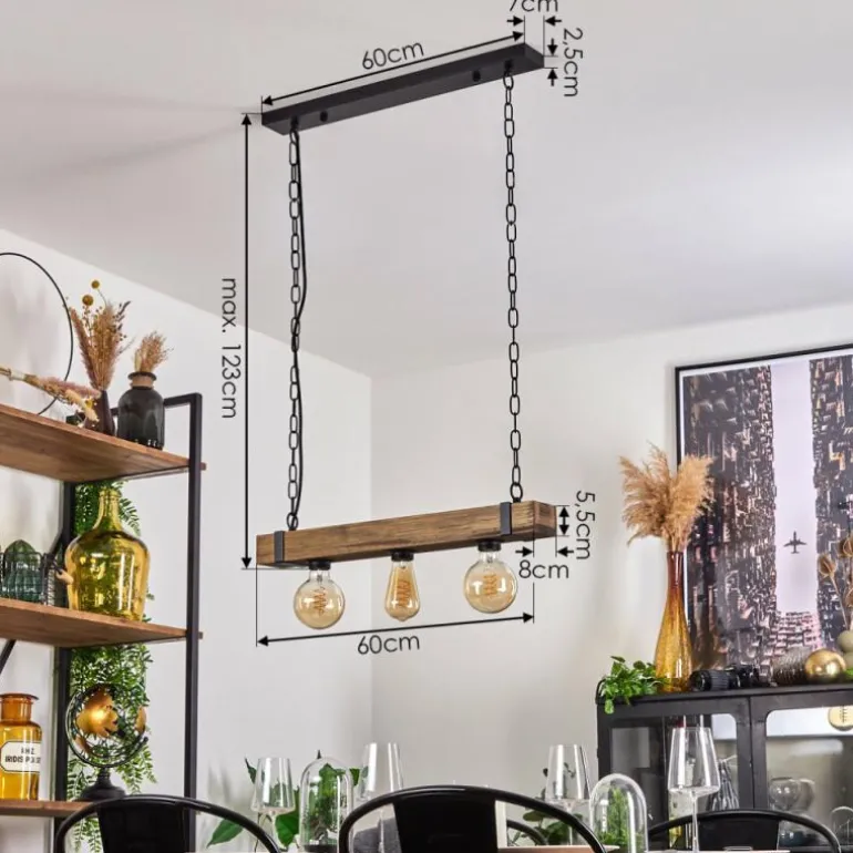 Suspension Montgomery Écru, Noir, 3 lumières