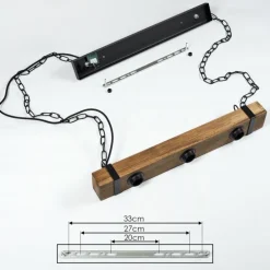 Suspension Montgomery Écru, Noir, 3 lumières