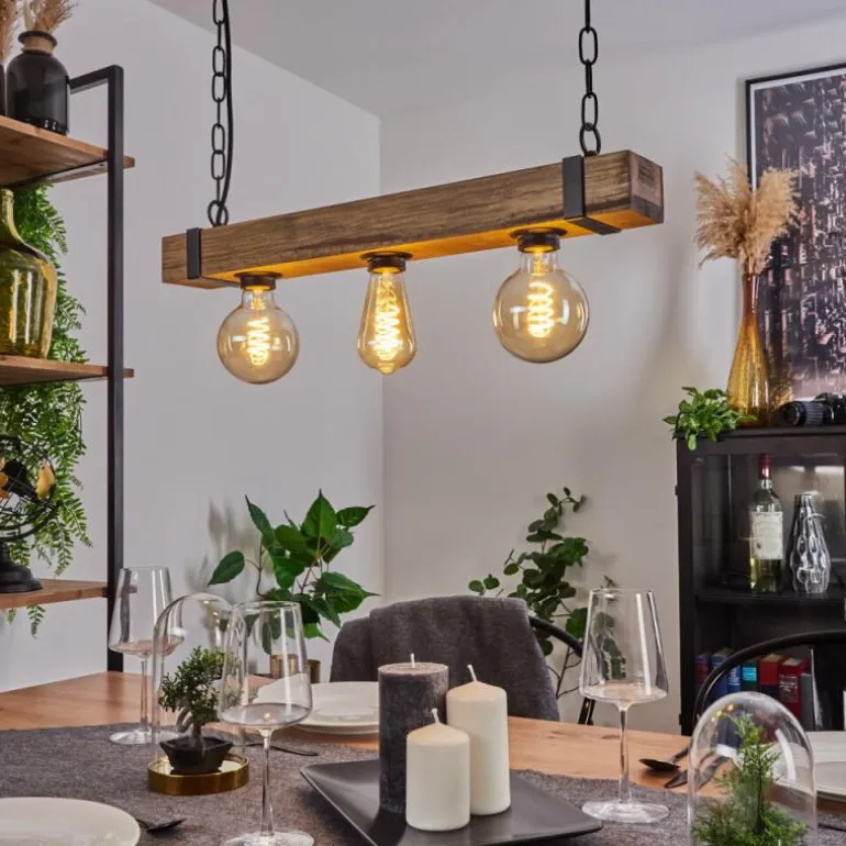 Suspension Montgomery Écru, Noir, 3 lumières