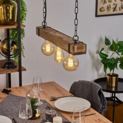 Suspension Montgomery Écru, Noir, 3 lumières