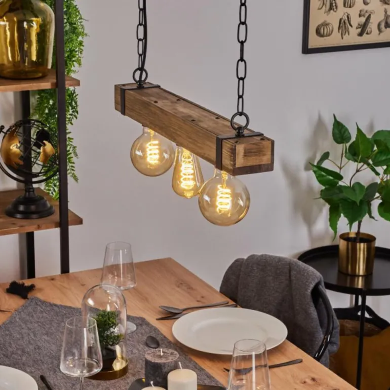 Suspension Montgomery Écru, Noir, 3 lumières