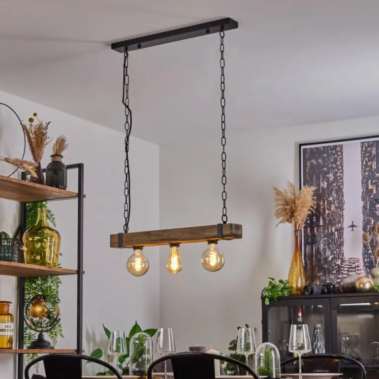 Suspension Montgomery Écru, Noir, 3 lumières