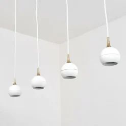 Suspension Morrison Blanc, 4 lumières