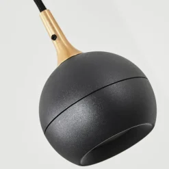 Suspension Morrison Noir, 4 lumières