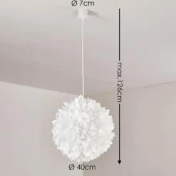 Suspension Murten Blanc, 1 lumière