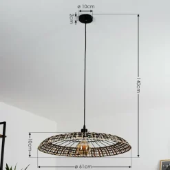 Suspension Musuku Noir, 1 lumière