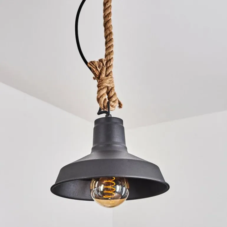 Suspension Nacate Écru, Noir, 1 lumière