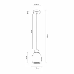 Suspension Nacimiento Bois clair, 1 lumière