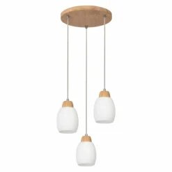 Suspension Nacimiento Bois clair, 3 lumières