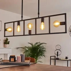 Suspension Nanbong Noir, 5 lumières