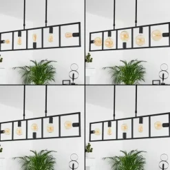 Suspension Nanbong Noir, 5 lumières