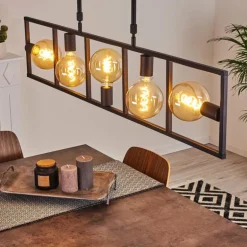 Suspension Nanbong Noir, 5 lumières