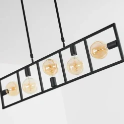 Suspension Nanbong Noir, 5 lumières