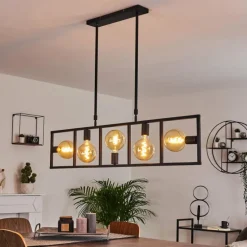 Suspension Nanbong Noir, 5 lumières