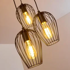 Suspension Negril Noir, 3 lumières