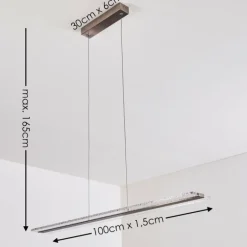 Suspension Nibe LED Nickel mat, 1 lumière