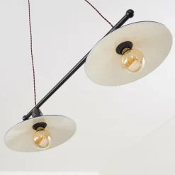 Suspension Nibyn Beige, Brun foncé, 2 lumières