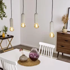 Suspension Nonume Noir, 4 lumières