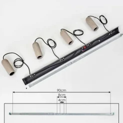 Suspension Nonume Noir, 4 lumières