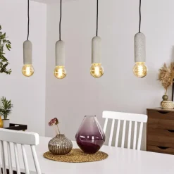 Suspension Nonume Noir, 4 lumières