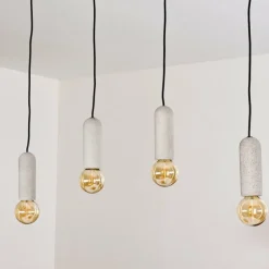 Suspension Nonume Noir, 4 lumières