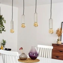 Suspension Nonume Noir, 4 lumières