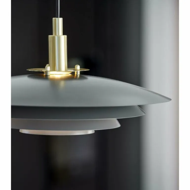 Suspension Nordlux BRETAGNE Gris, Laiton, 1 lumière