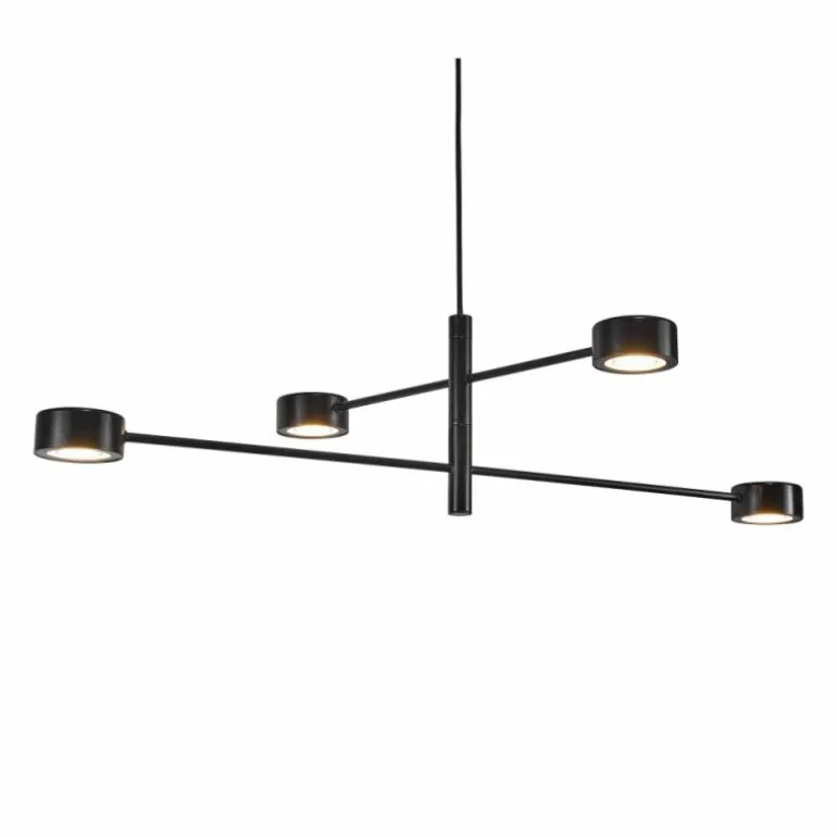Suspension Nordlux CLYDE LED Noir, 4 lumières