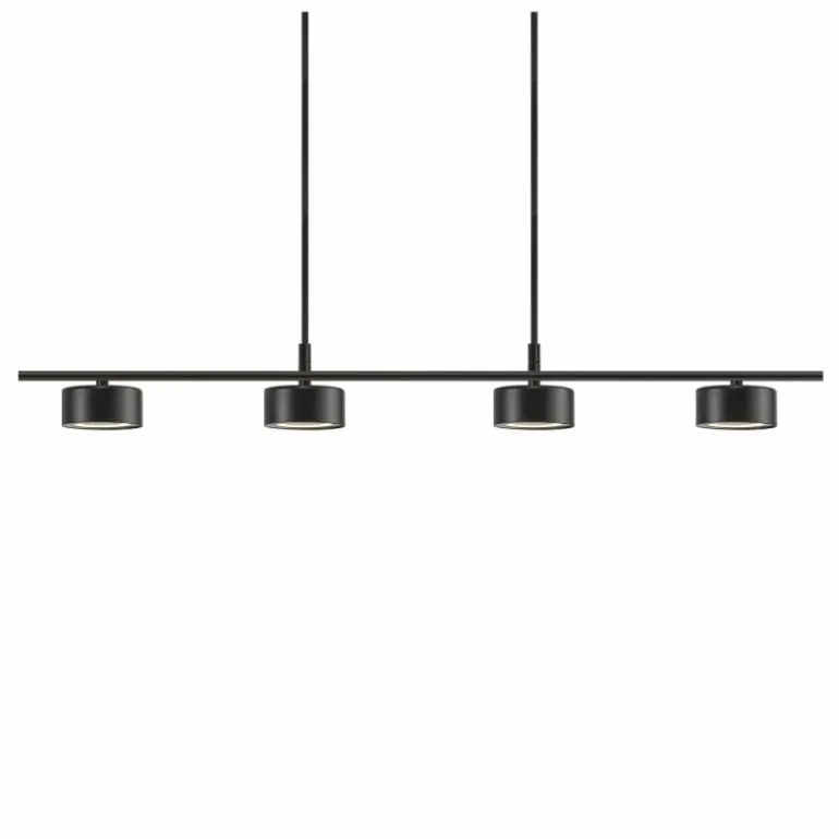Suspension Nordlux CLYDE LED Noir, 4 lumières