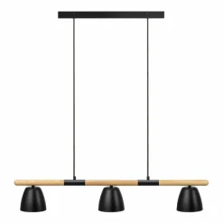 Suspension Nordlux THEO Bois clair, Noir, 3 lumières