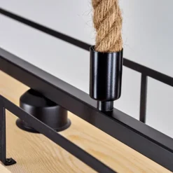 Suspension Nubani Écru, Noir, 4 lumières