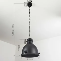 Suspension Ogho Noir, 1 lumière