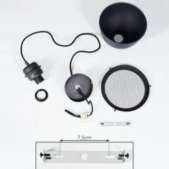 Suspension Ogho Noir, 1 lumière