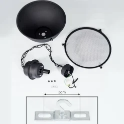 Suspension Ogho Noir, 1 lumière